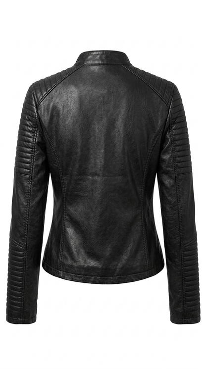 Chaqueta de cuero de entretiempo