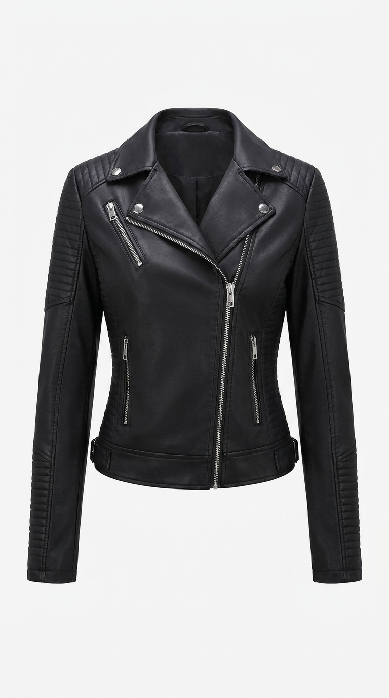 Chaqueta de cuero de entretiempo