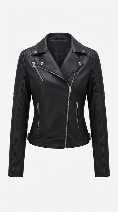 Chaqueta de cuero de entretiempo