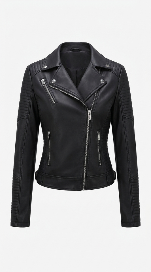 Chaqueta de cuero de entretiempo