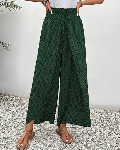 Pantalón Palazzo Estampado de Pierna Ancha