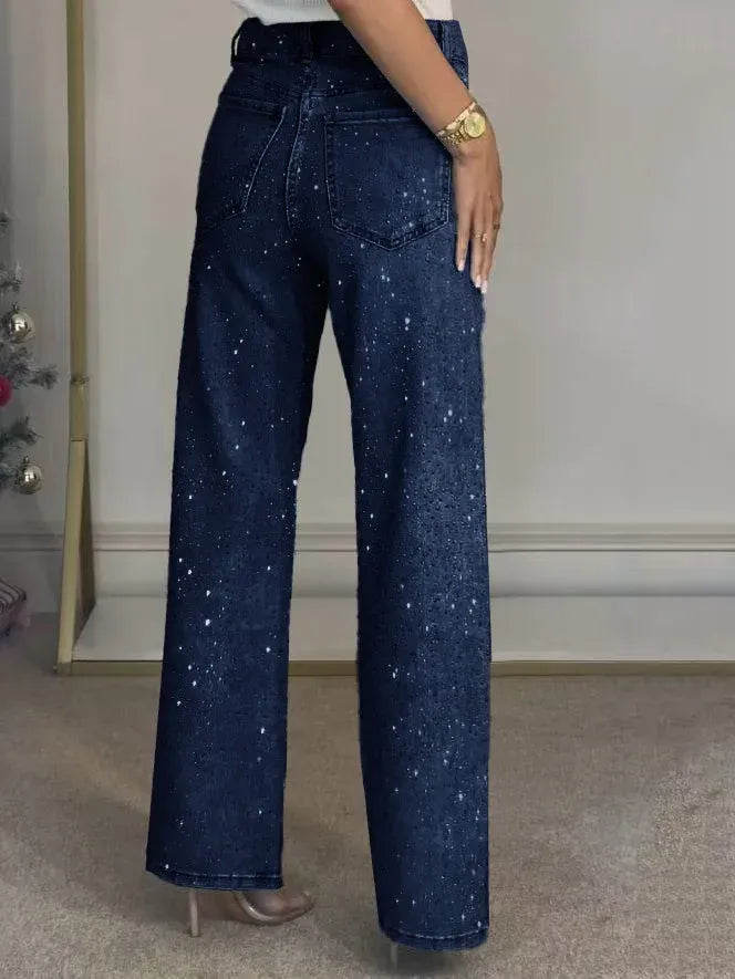 Vaqueros denim con pedrería