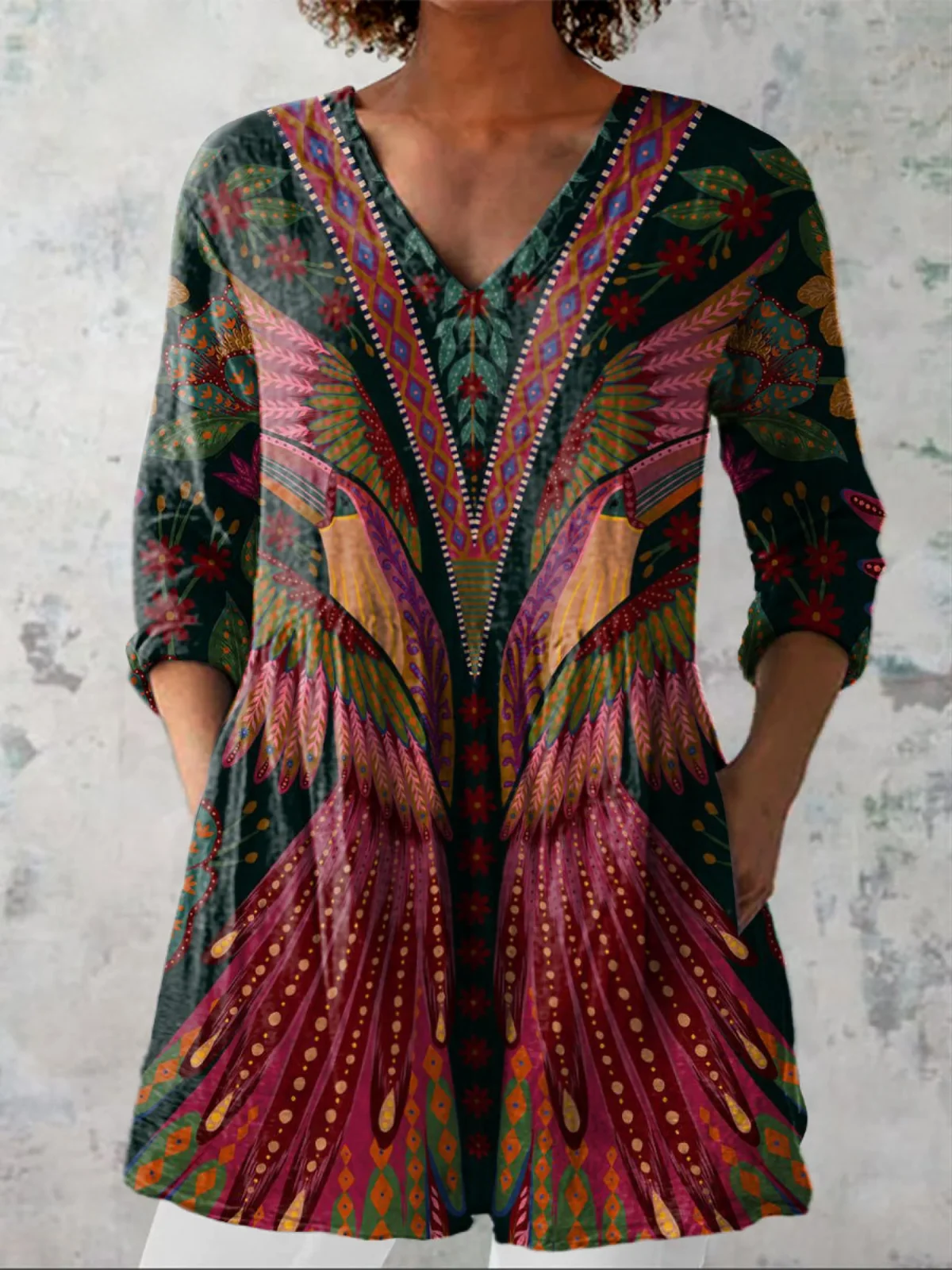 Marta | Blusa larga con escote en V