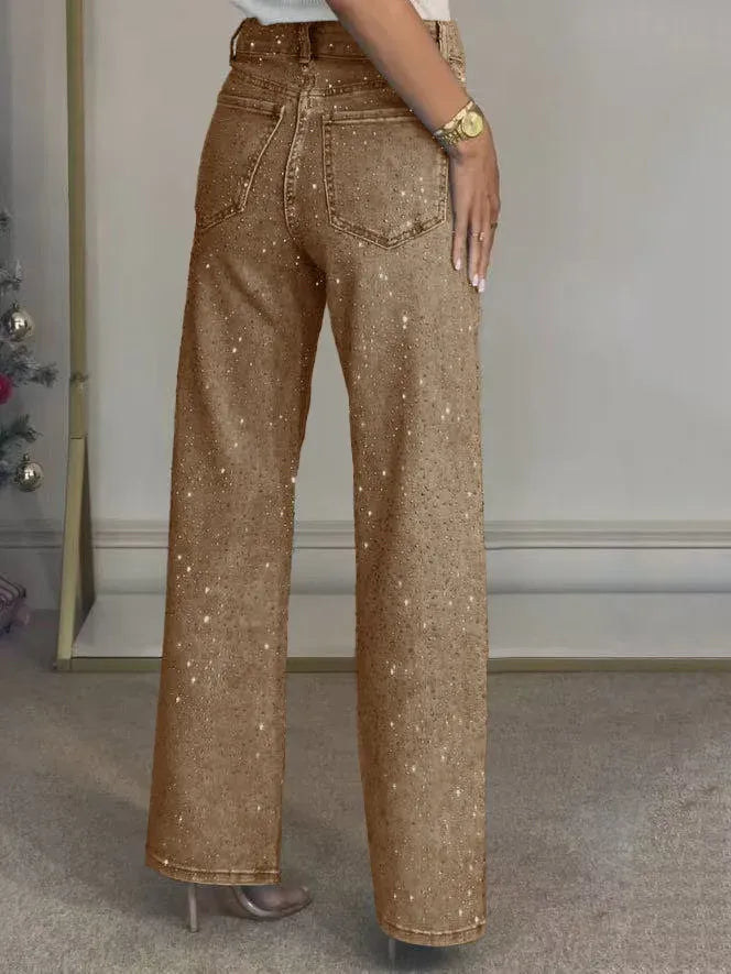 Vaqueros denim con pedrería