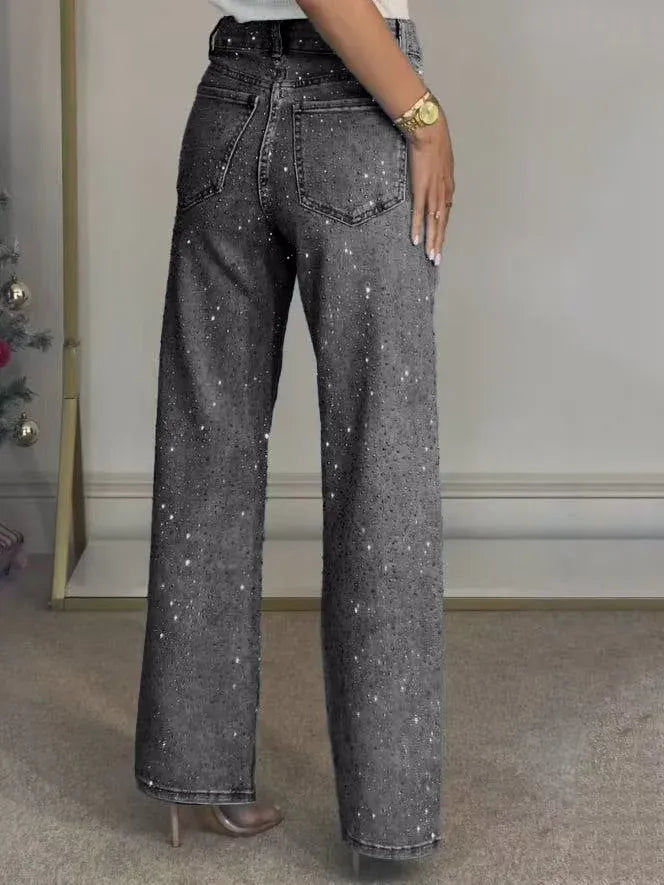 Vaqueros denim con pedrería