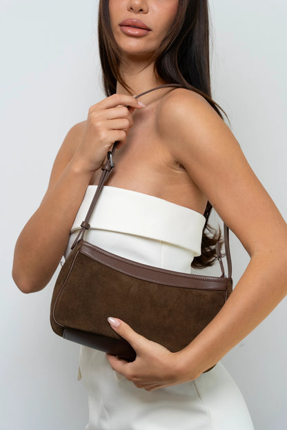 Bolso de hombro de ante Verona