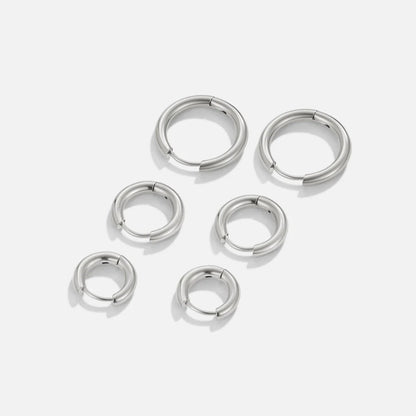 Conjunto de mini aros dorados