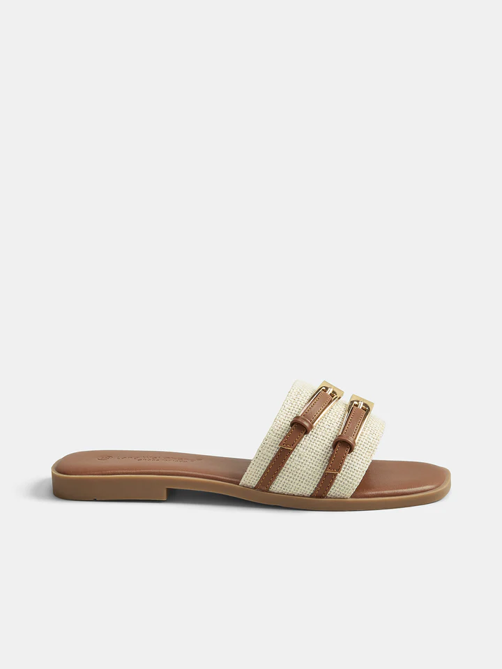 Sandalias planas con doble hebilla