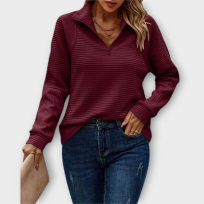 Olivia | Jersey con media cremallera