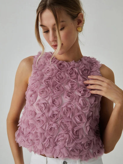 Blusa romántica multicolor floral
