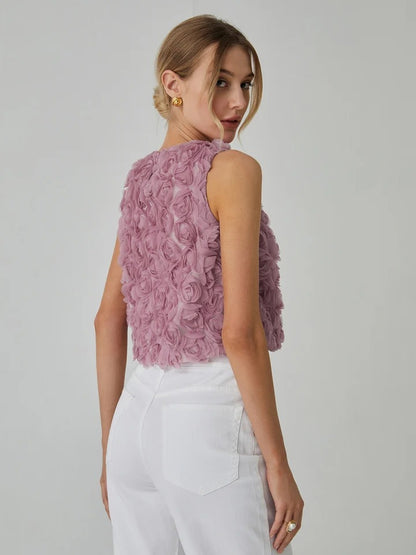 Blusa romántica multicolor floral