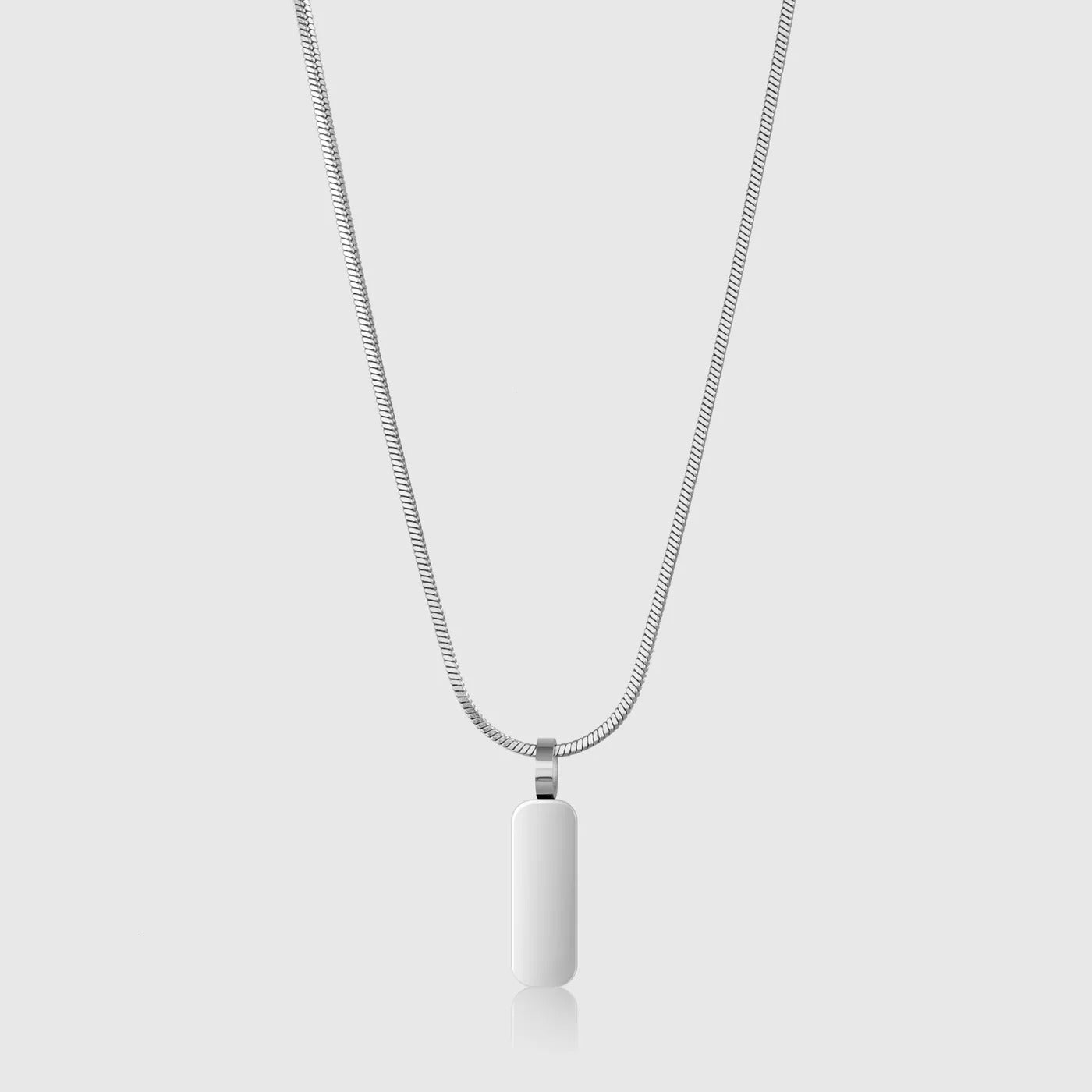 Colgante minimalista y cadena cuadrada para hombres