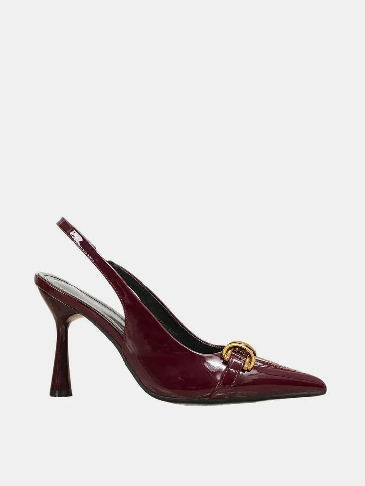 Zapatos de tacón destalonados con detalle de bocado de caballo