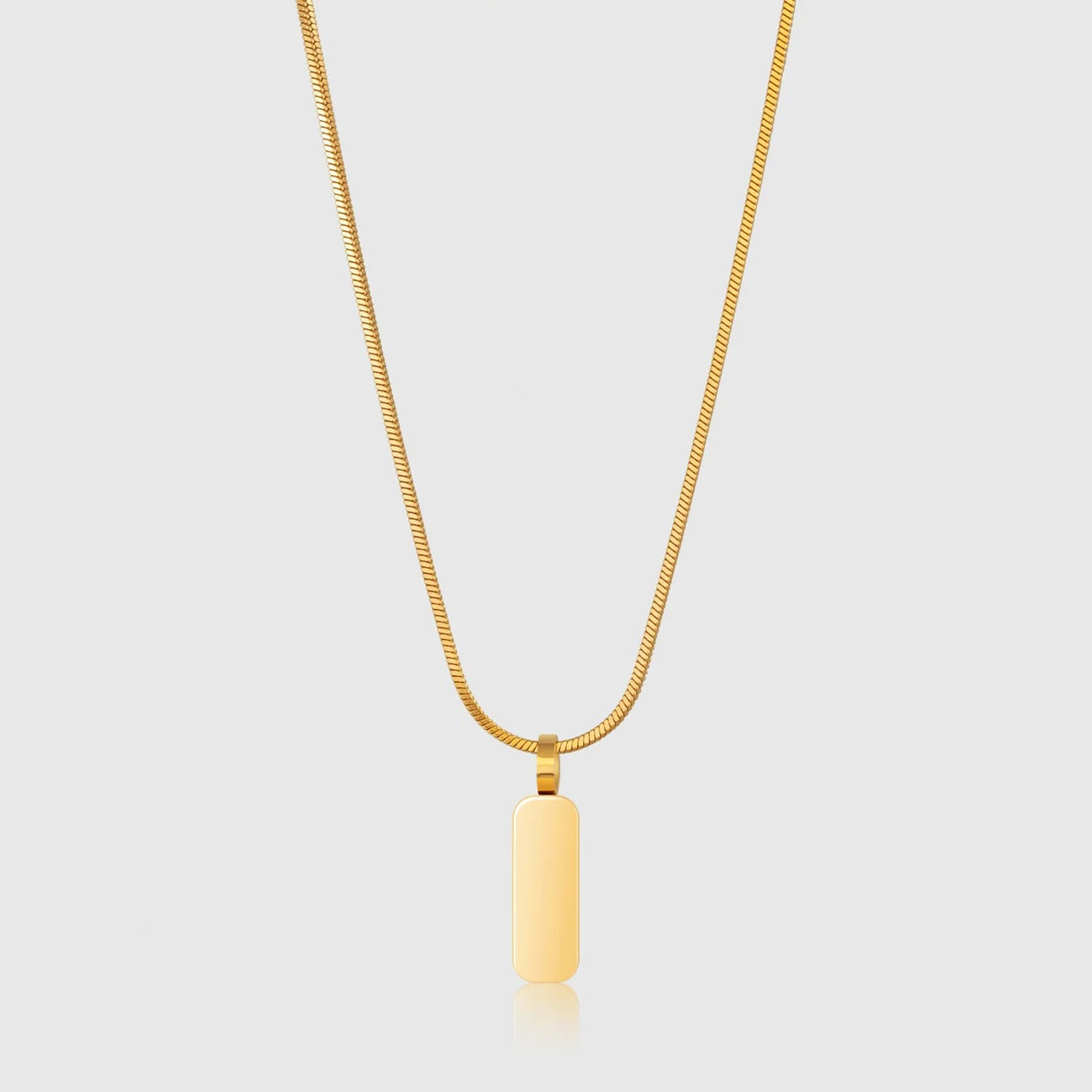 Colgante minimalista y cadena cuadrada para hombres