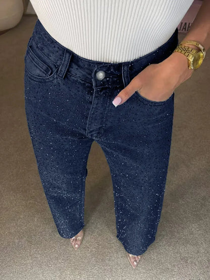 Vaqueros denim con pedrería