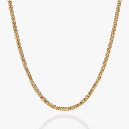 Collar de eslabones cubanos plateado de 5 mm