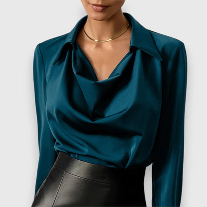Blusa fluida de satén
