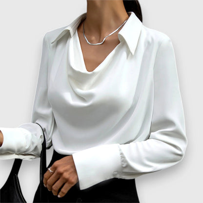 Blusa fluida de satén