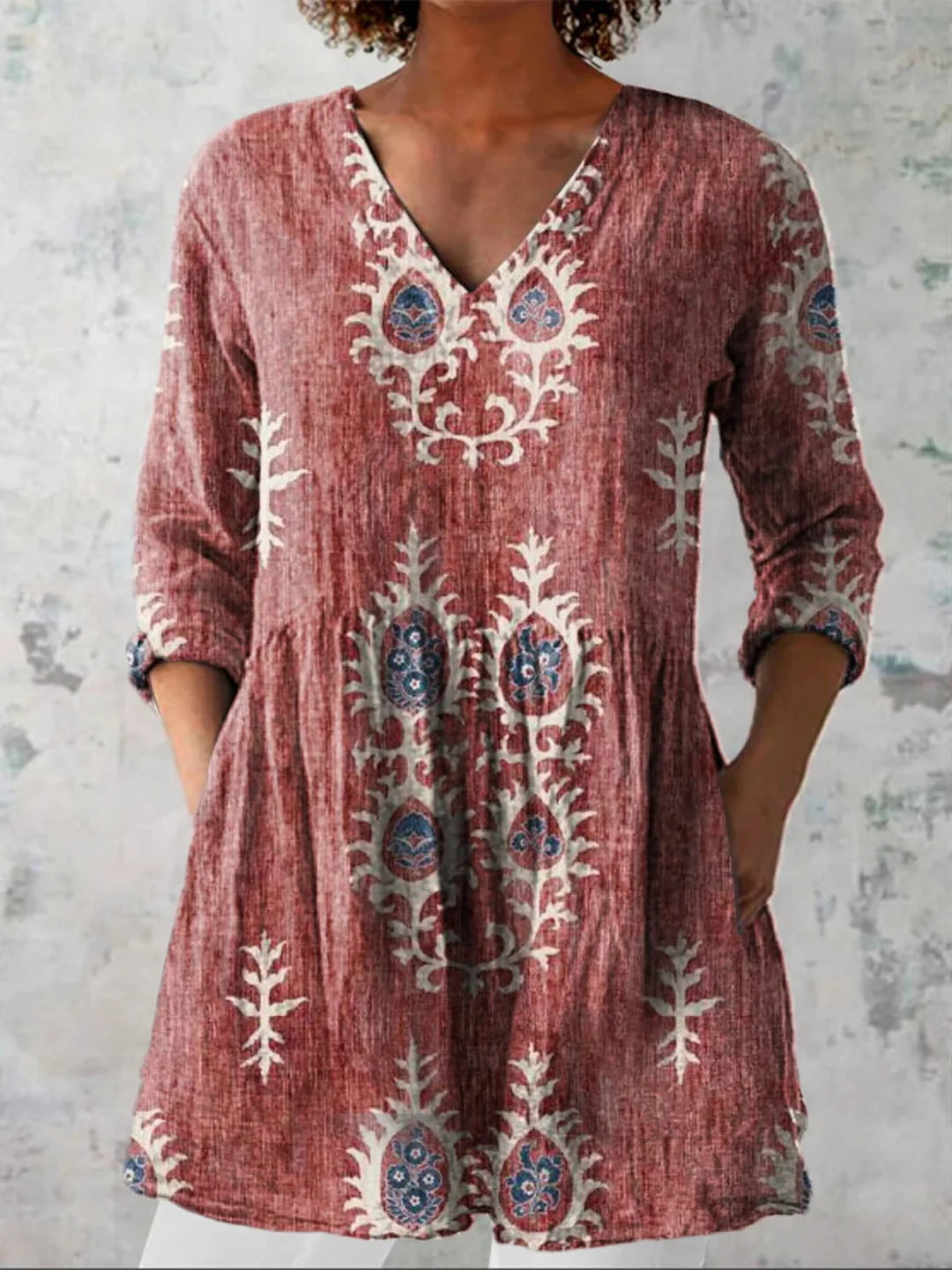 Elisa | Blusa larga con escote en V