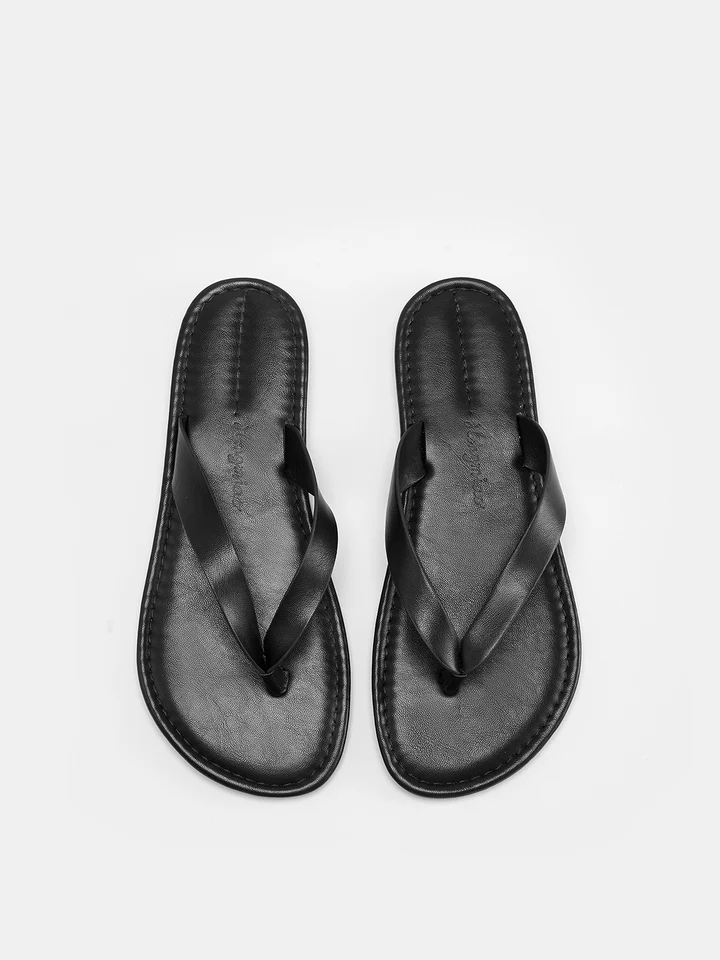 Chanclas casuales de cuero auténtico